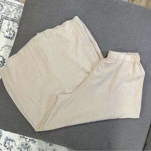 Lafayette 148 New York Silk / Wool Wide Leg Trouser Pants L